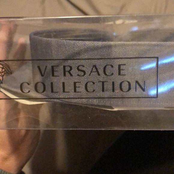 NIB Versace Dark Denim Blue Dress Shirt $295 - Picture 7 of 7